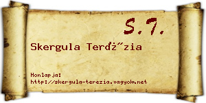 Skergula Terézia névjegykártya