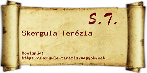 Skergula Terézia névjegykártya